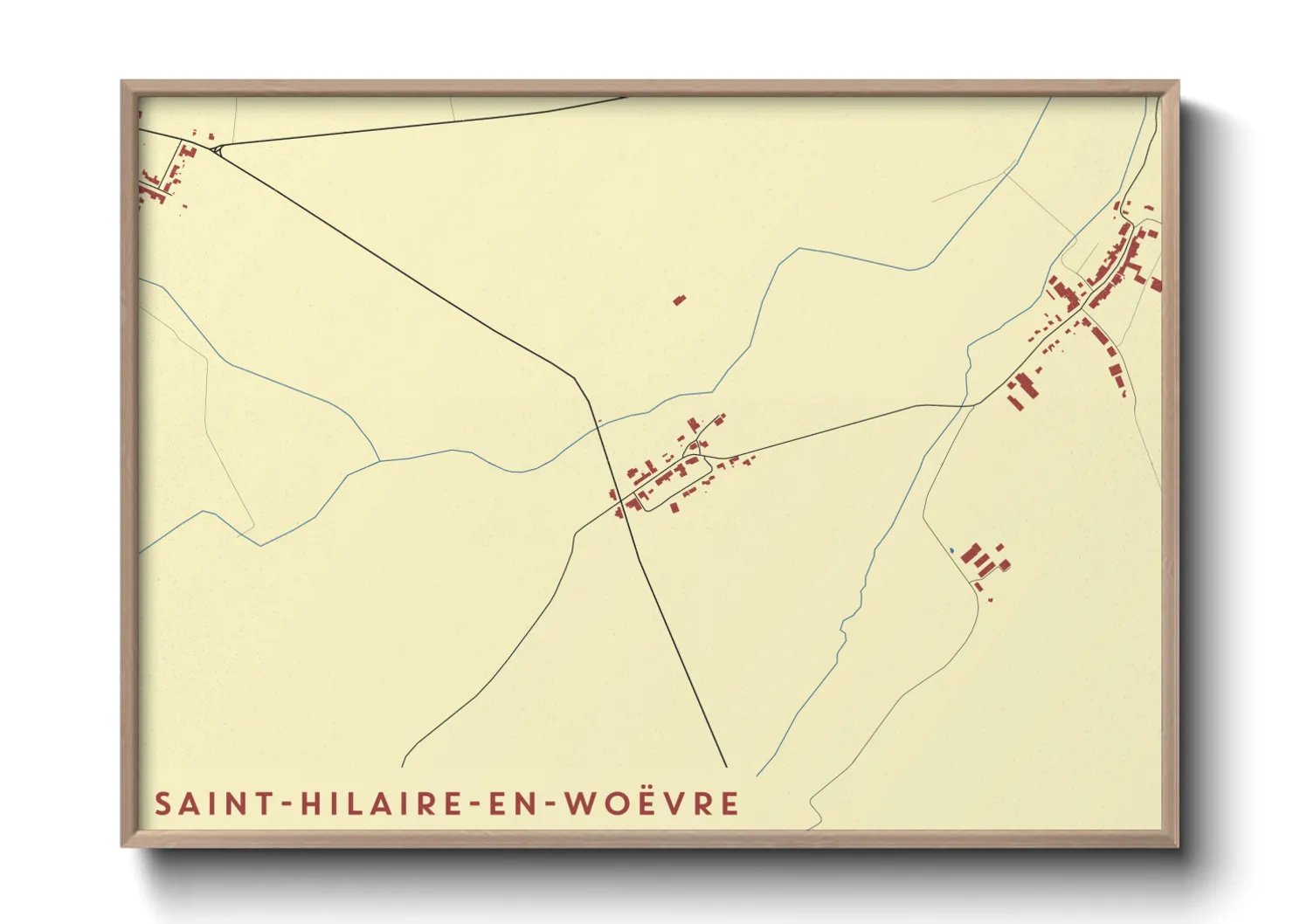 Une affiche de carte sur Saint-Hilaire-en-Woëvre