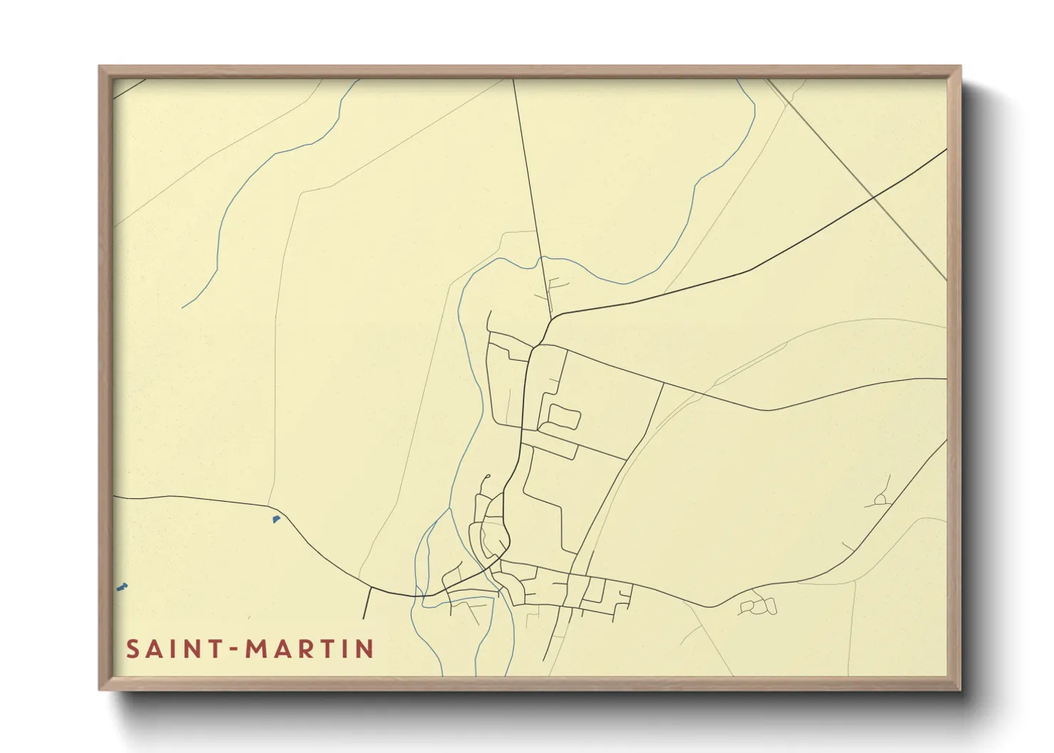 Une affiche de carte sur Saint-Martin