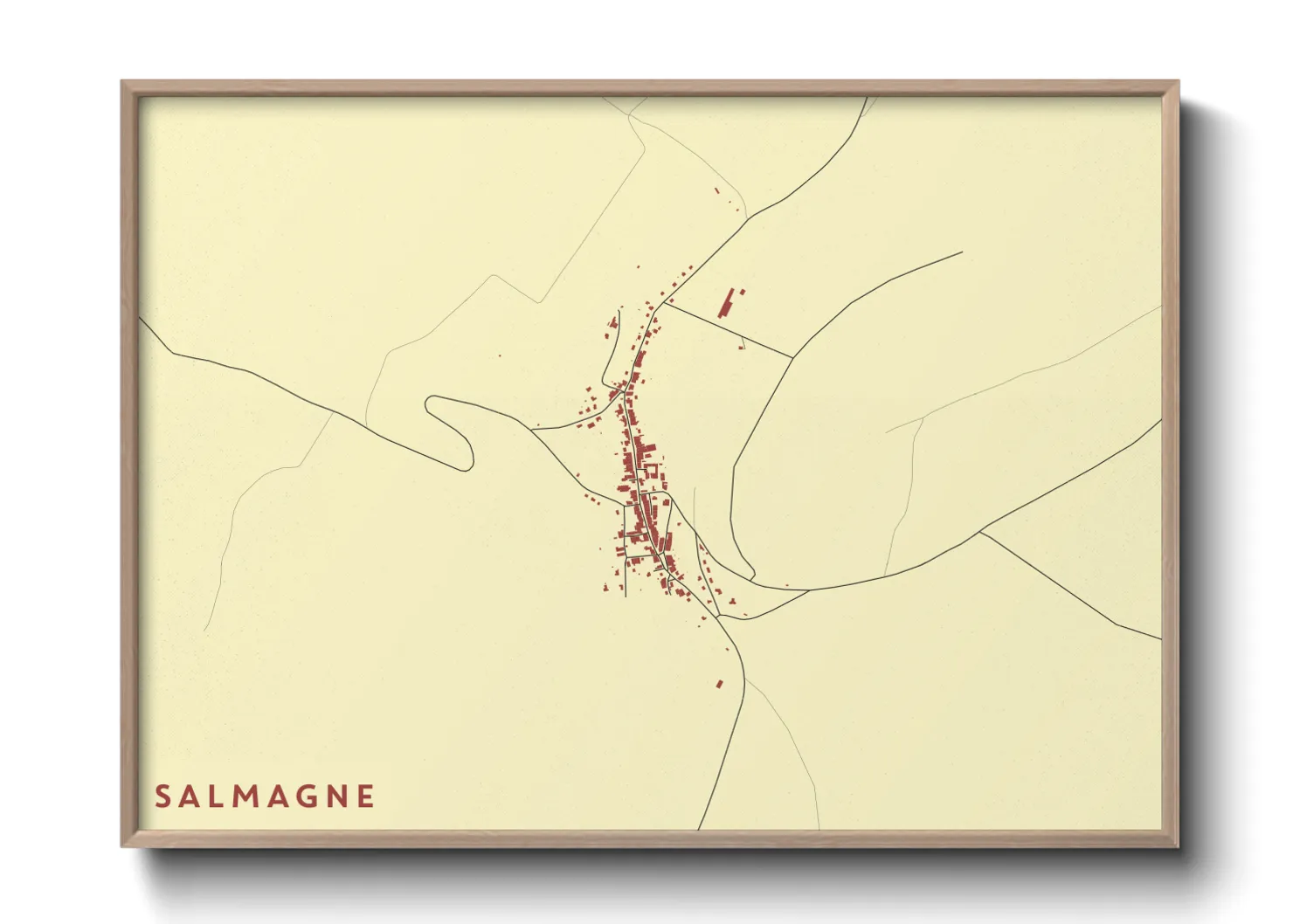 Une affiche de carte sur Salmagne