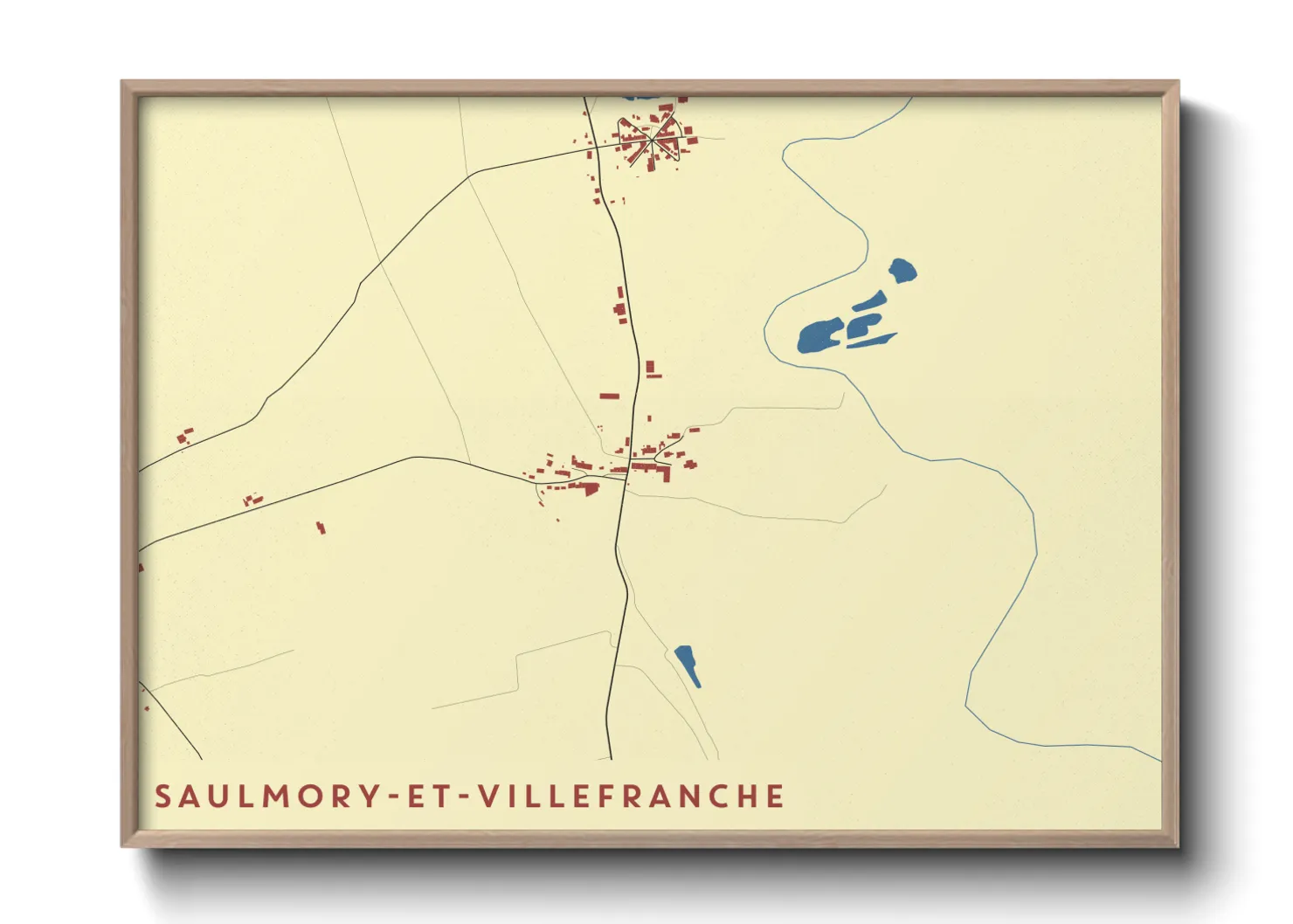 Une affiche de carte sur Saulmory-et-Villefranche
