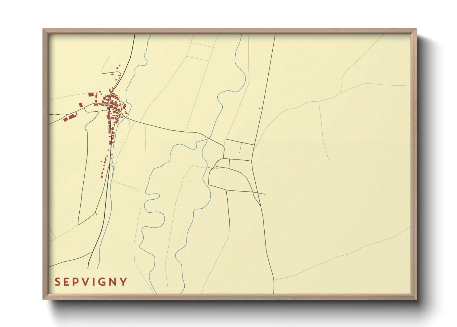 Une affiche de carte sur Sepvigny