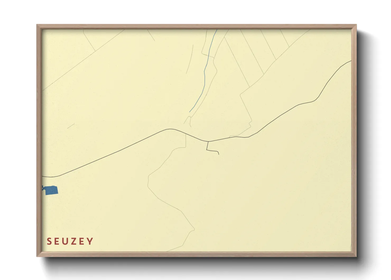 Une affiche de carte sur Seuzey