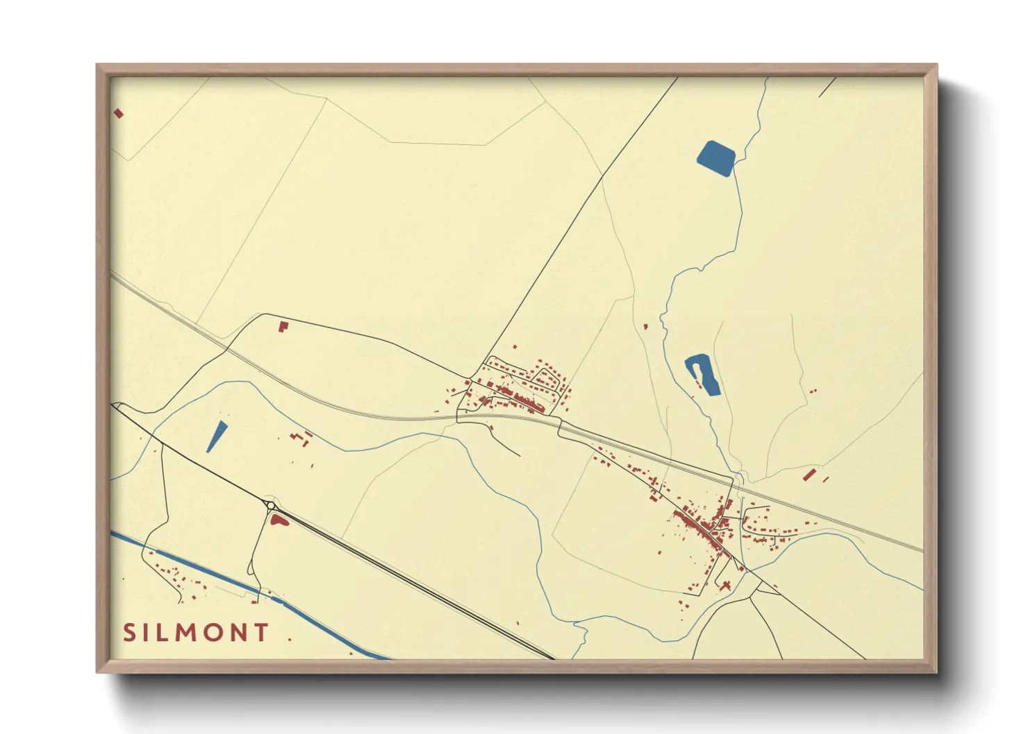 Une affiche de carte sur Silmont