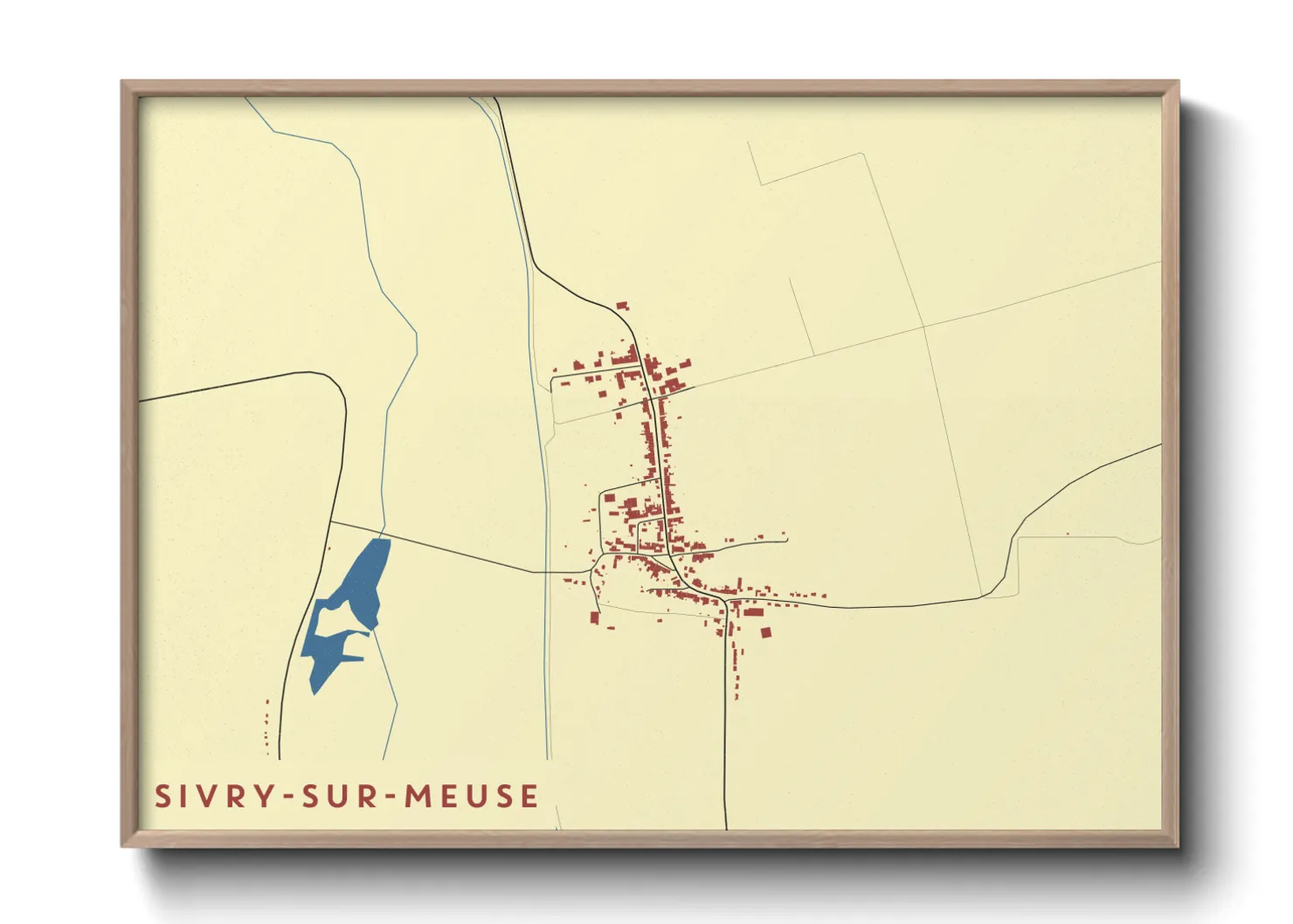 Une affiche de carte sur Sivry-sur-Meuse