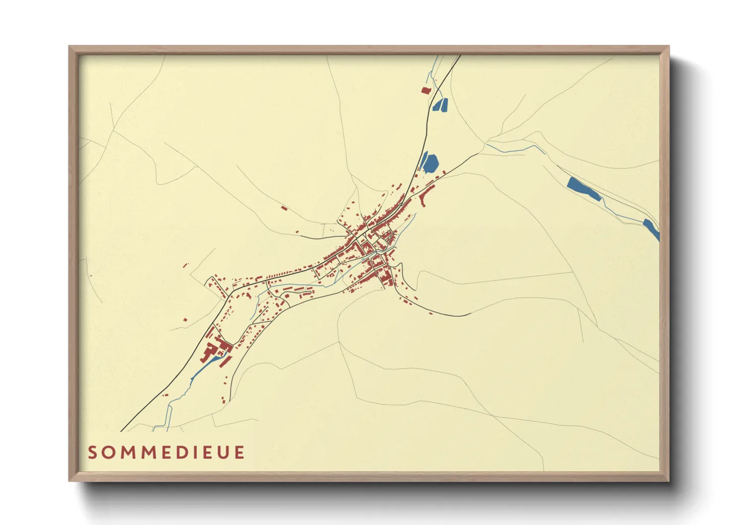 Une affiche de carte sur Sommedieue
