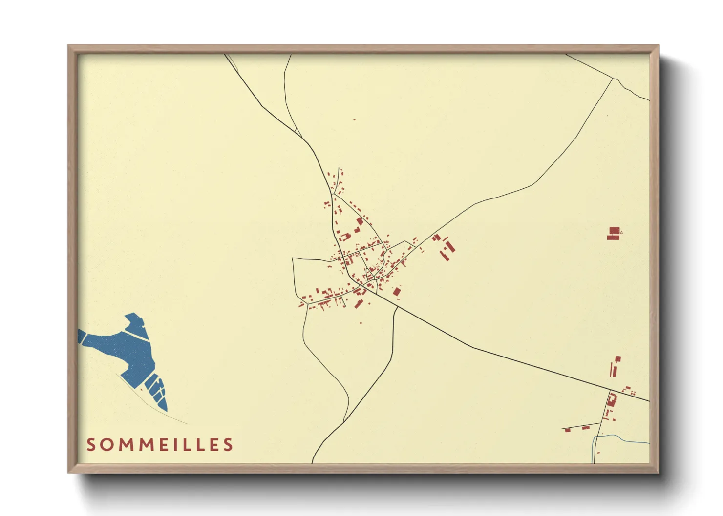 Une affiche de carte sur Sommeilles