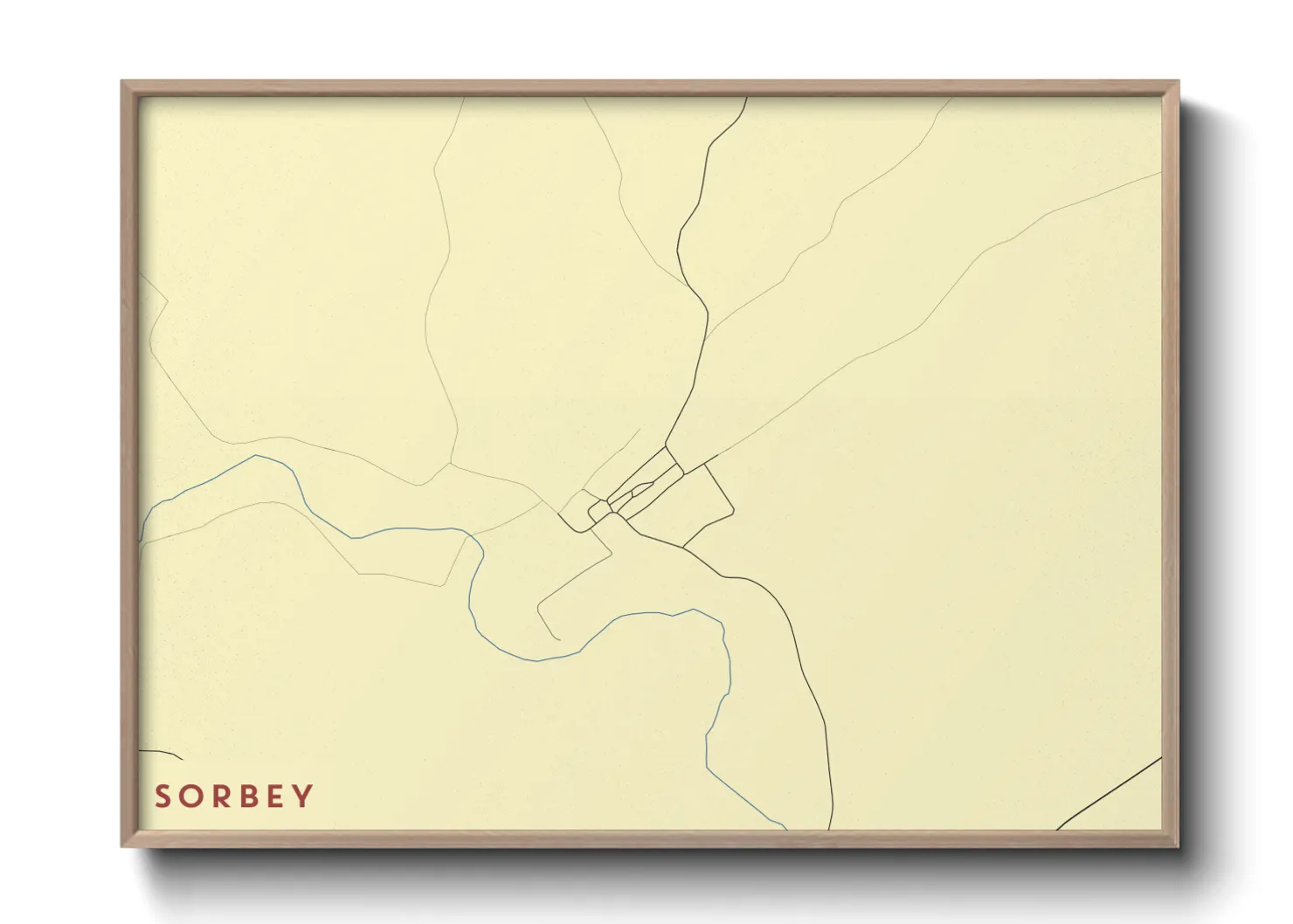 Une affiche de carte sur Sorbey