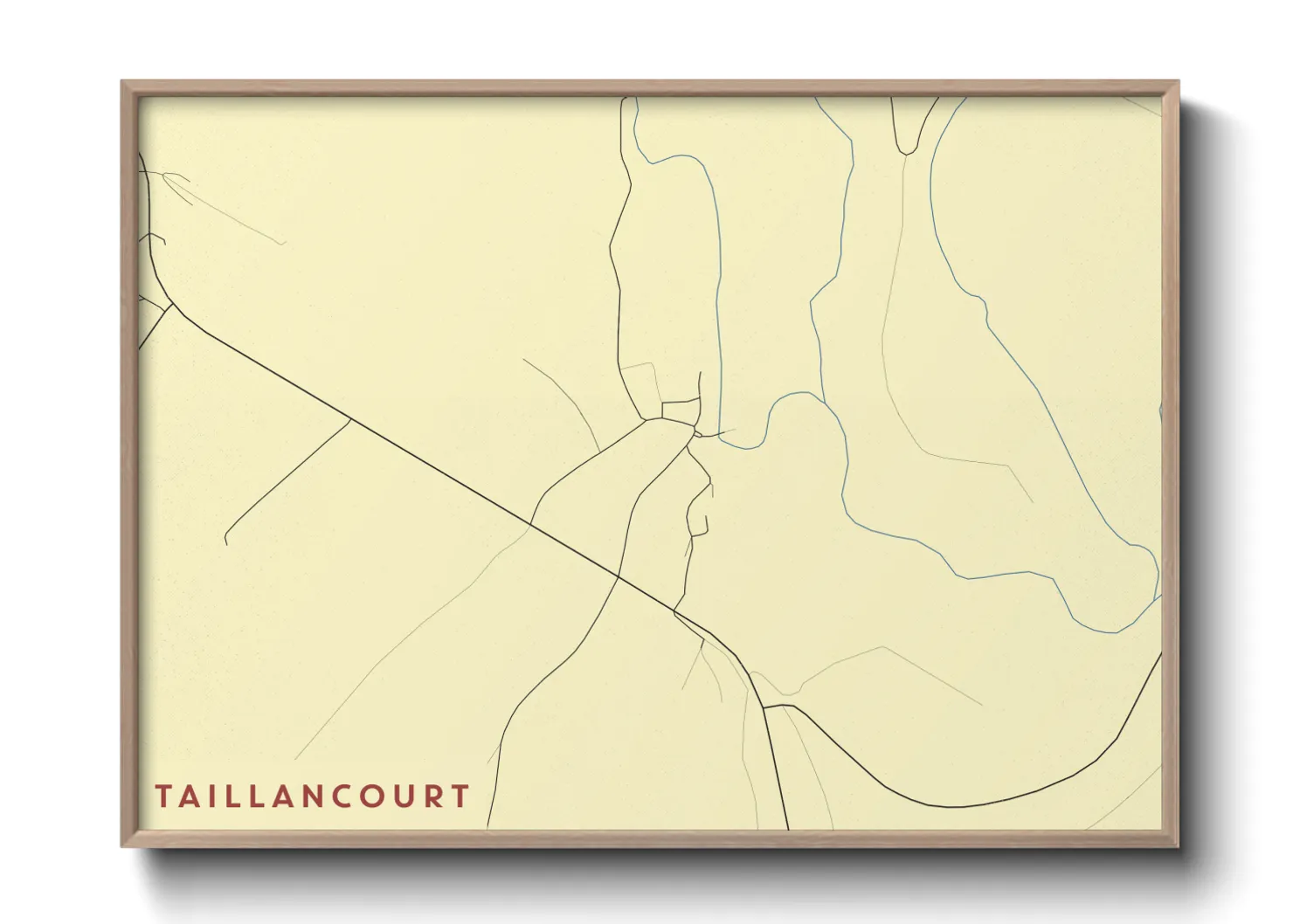 Une affiche de carte sur Taillancourt