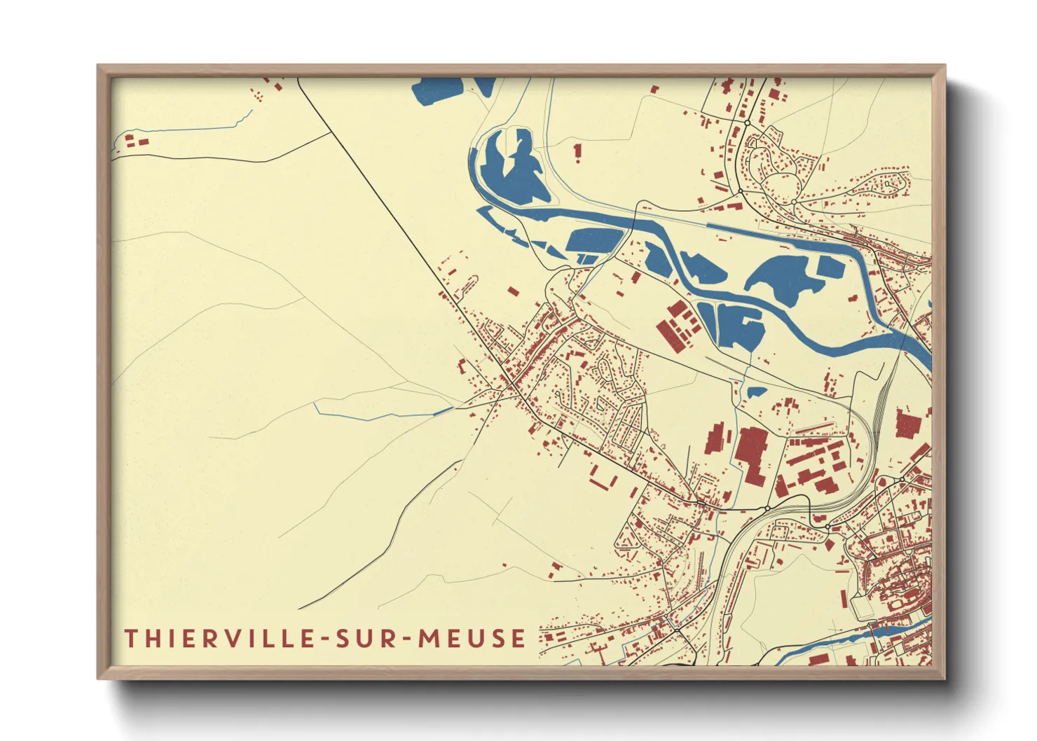 Une affiche de carte sur Thierville-sur-Meuse