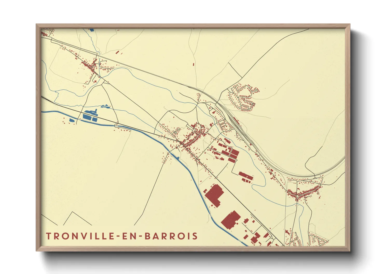Une affiche de carte sur Tronville-en-Barrois