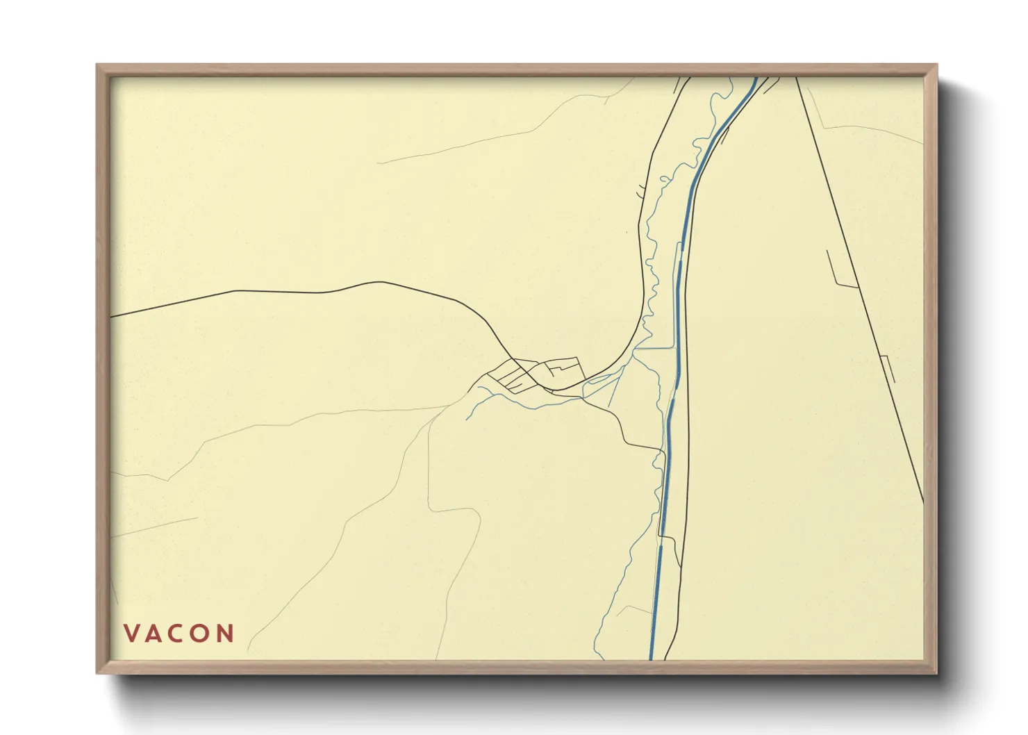 Une affiche de carte sur Vacon