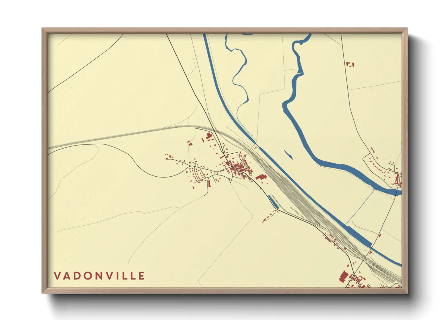 Une affiche de carte sur Vadonville