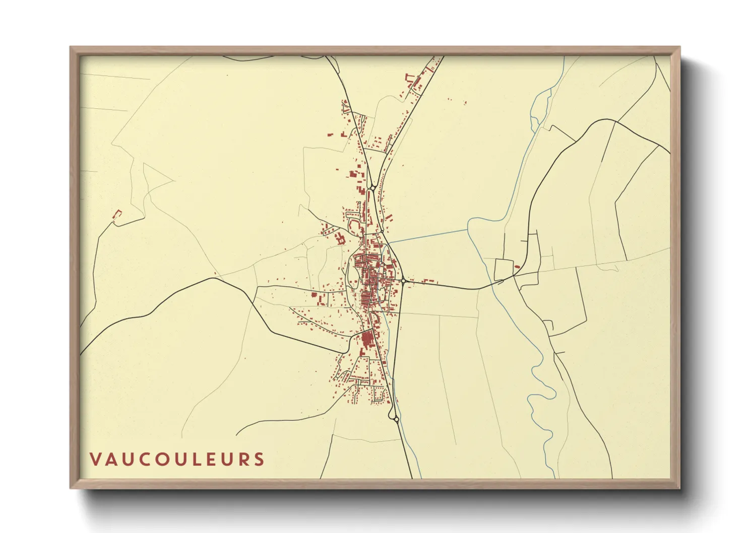 Une affiche de carte sur Vaucouleurs