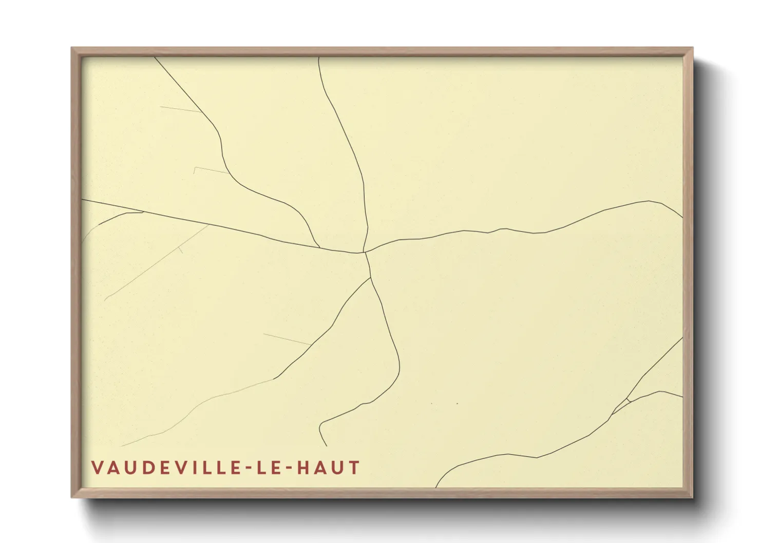 Une affiche de carte sur Vaudeville-le-Haut