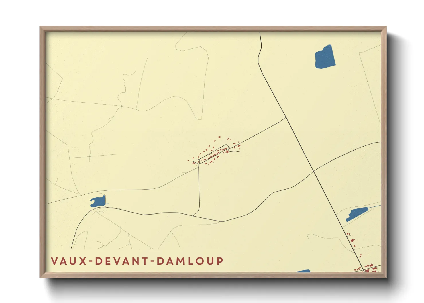 Une affiche de carte sur Vaux-devant-Damloup