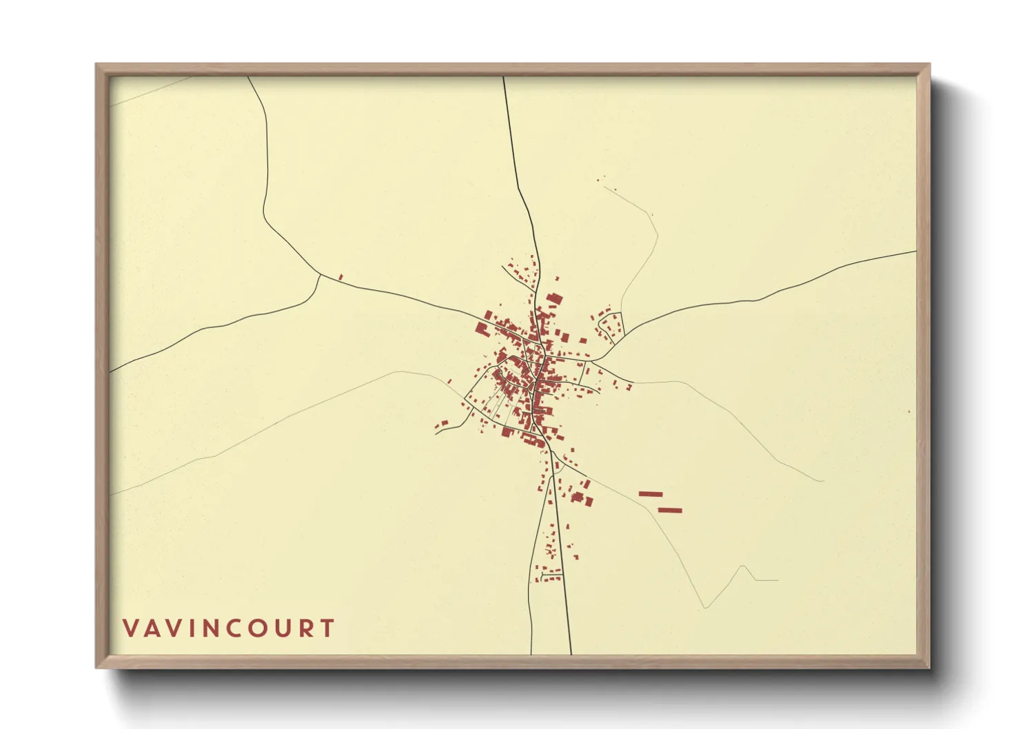 Une affiche de carte sur Vavincourt