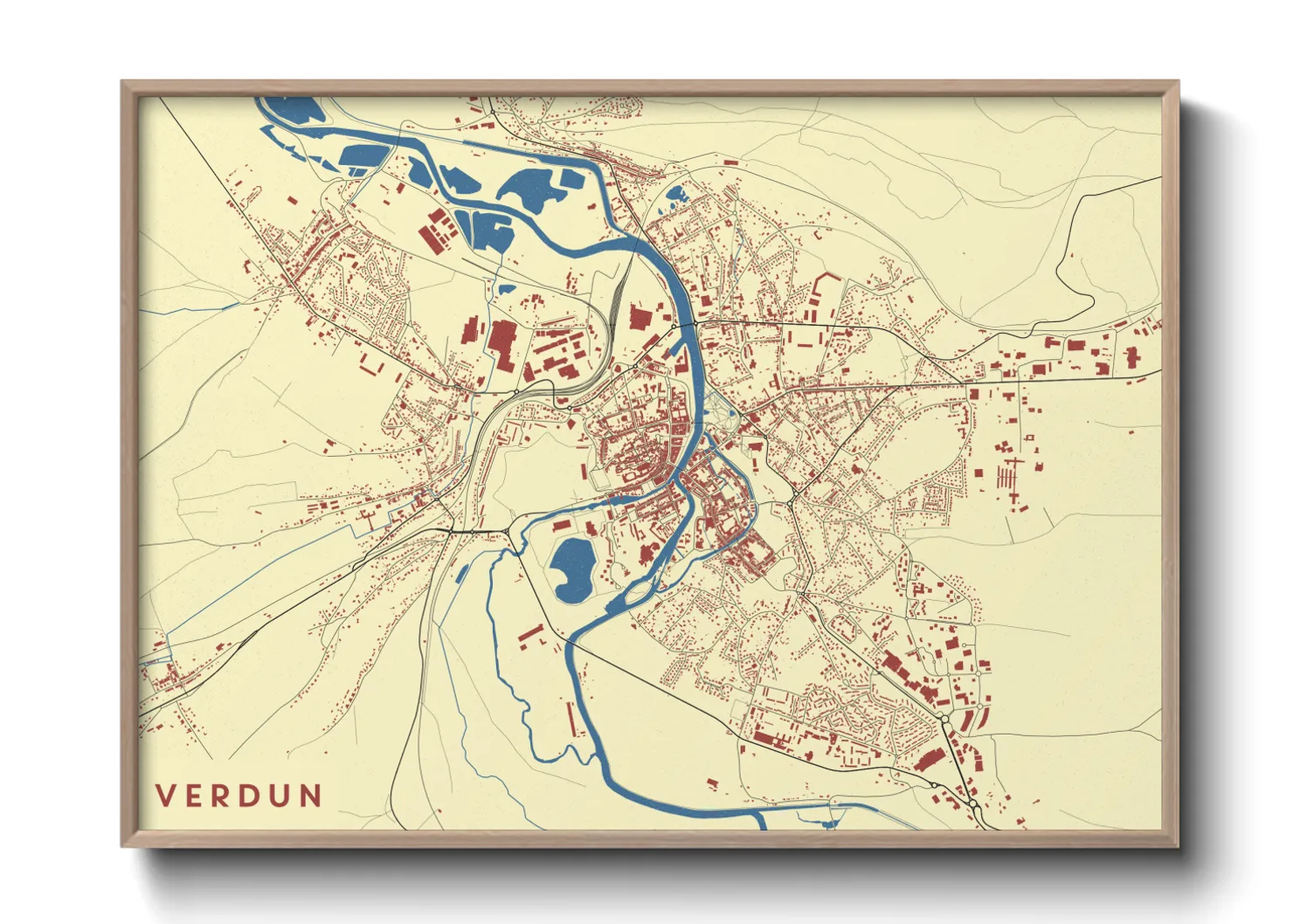 Une affiche de carte sur Verdun