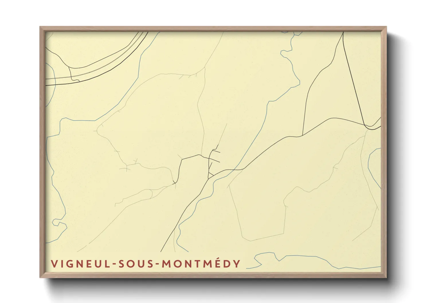 Une affiche de carte sur Vigneul-sous-Montmédy