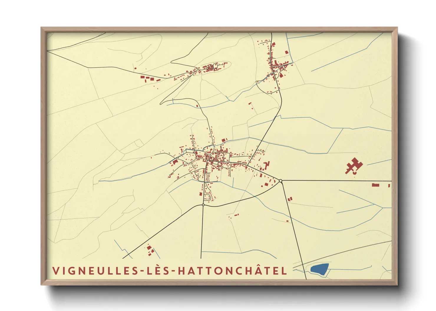 Une affiche de carte sur Vigneulles-lès-Hattonchâtel