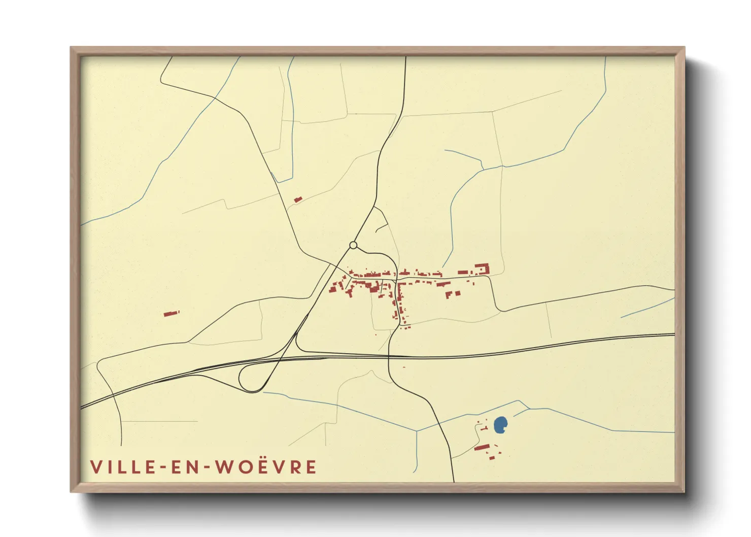 Une affiche de carte sur Ville-en-Woëvre