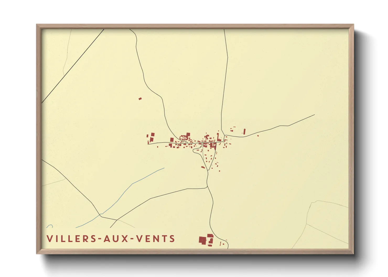 Une affiche de carte sur Villers-aux-Vents