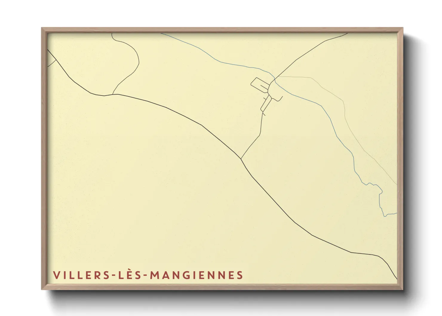 Une affiche de carte sur Villers-lès-Mangiennes
