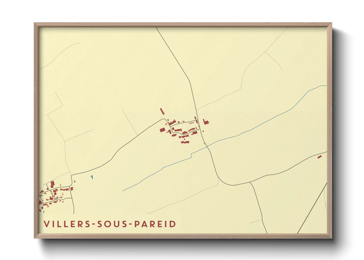 Une affiche de carte sur Villers-sous-Pareid