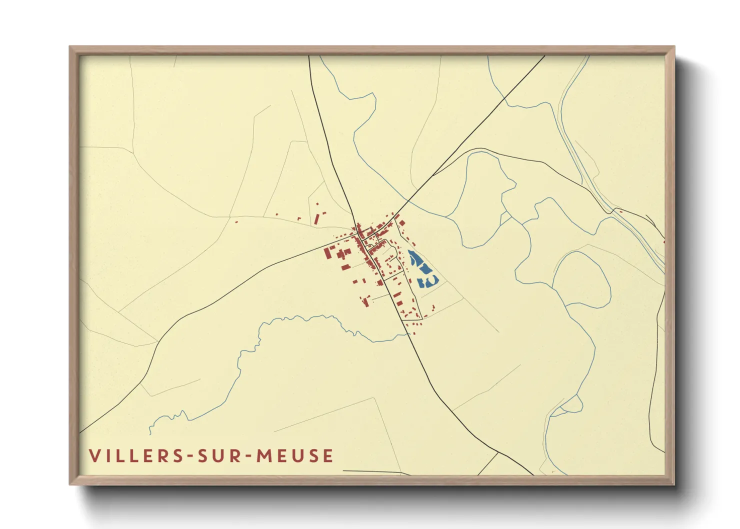 Une affiche de carte sur Villers-sur-Meuse