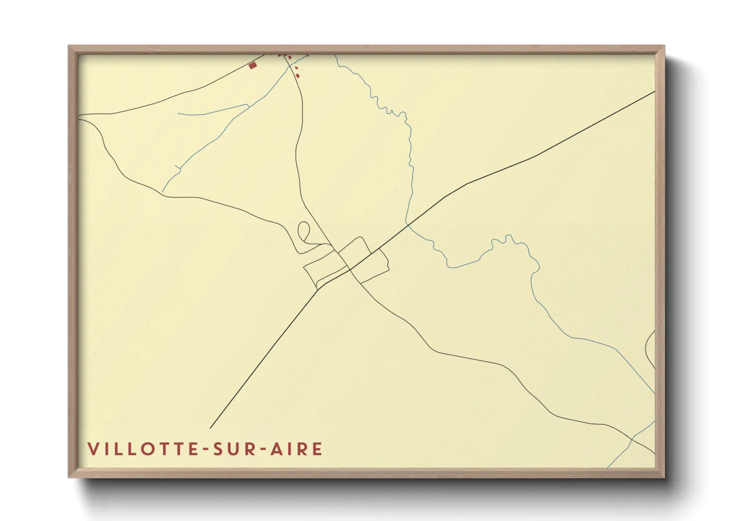 Une affiche de carte sur Villotte-sur-Aire