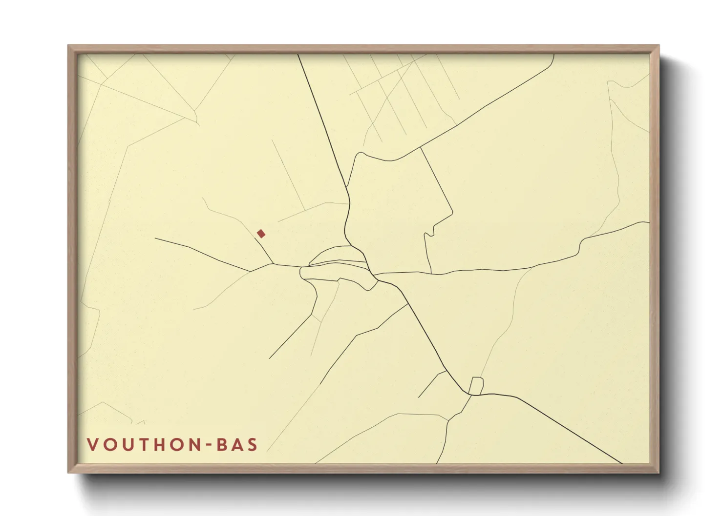 Une affiche de carte sur Vouthon-Bas