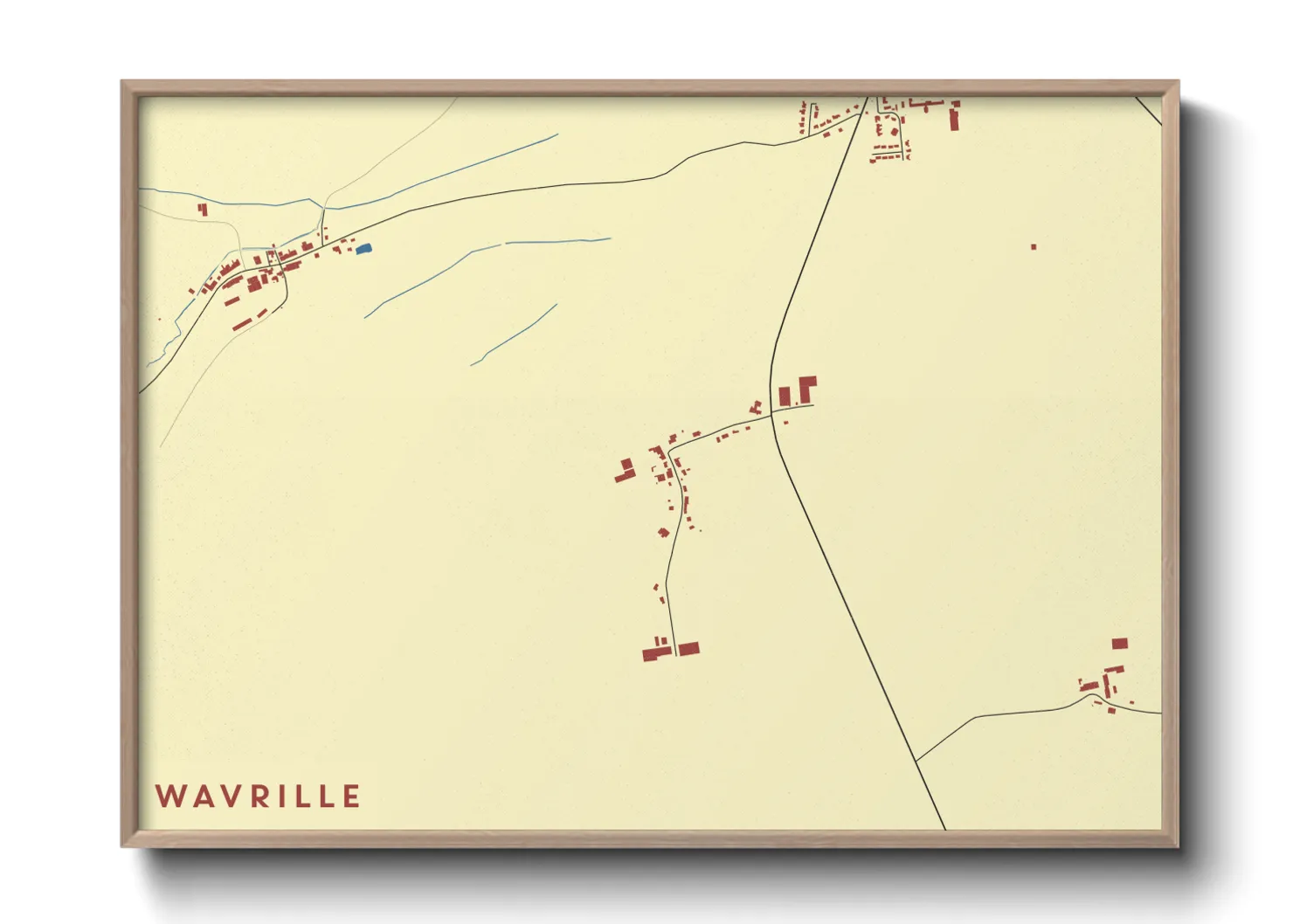 Une affiche de carte sur Wavrille