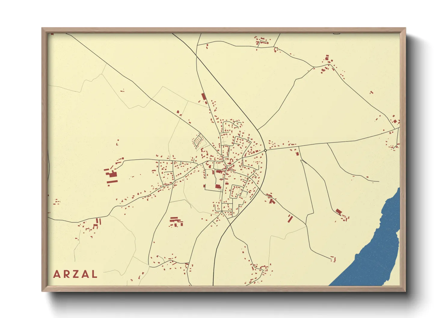 Une affiche de carte sur Arzal