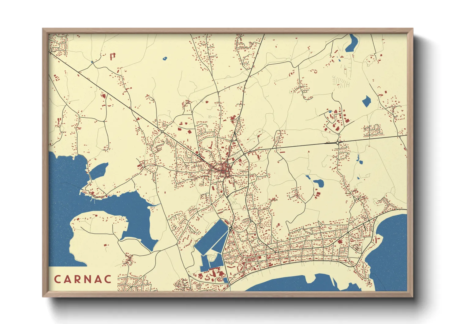 Une affiche de carte sur Carnac
