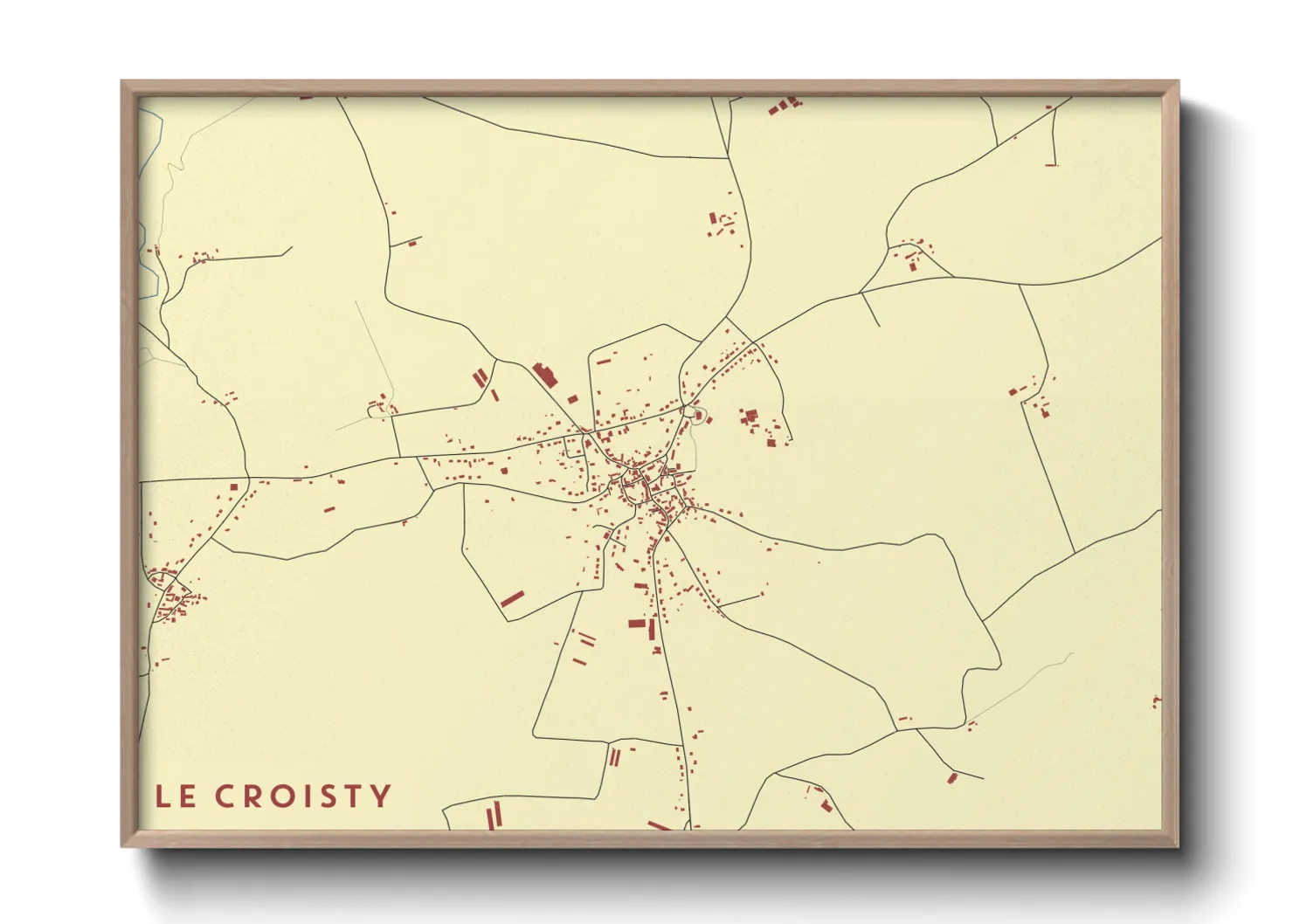 Une affiche de carte sur Le Croisty