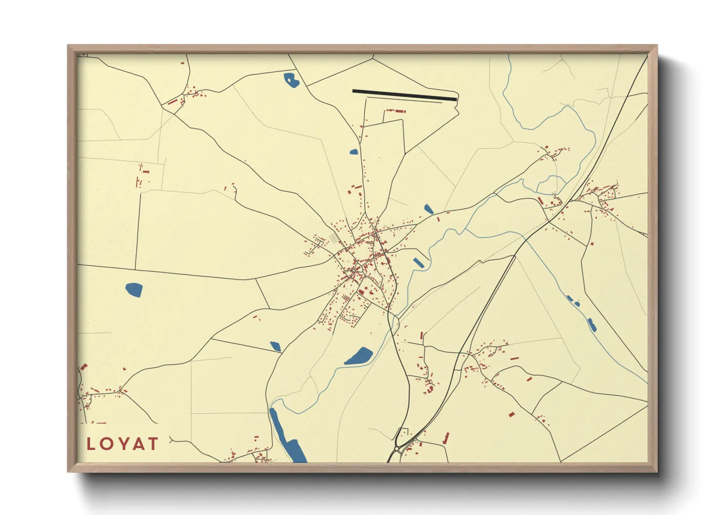 Une affiche de carte sur Loyat