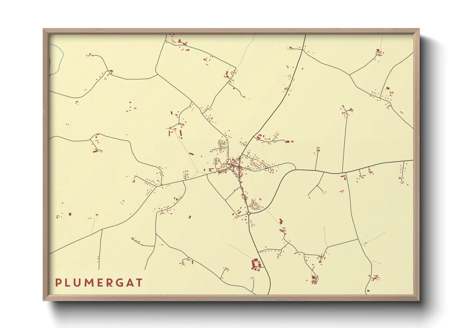 Une affiche de carte sur Plumergat
