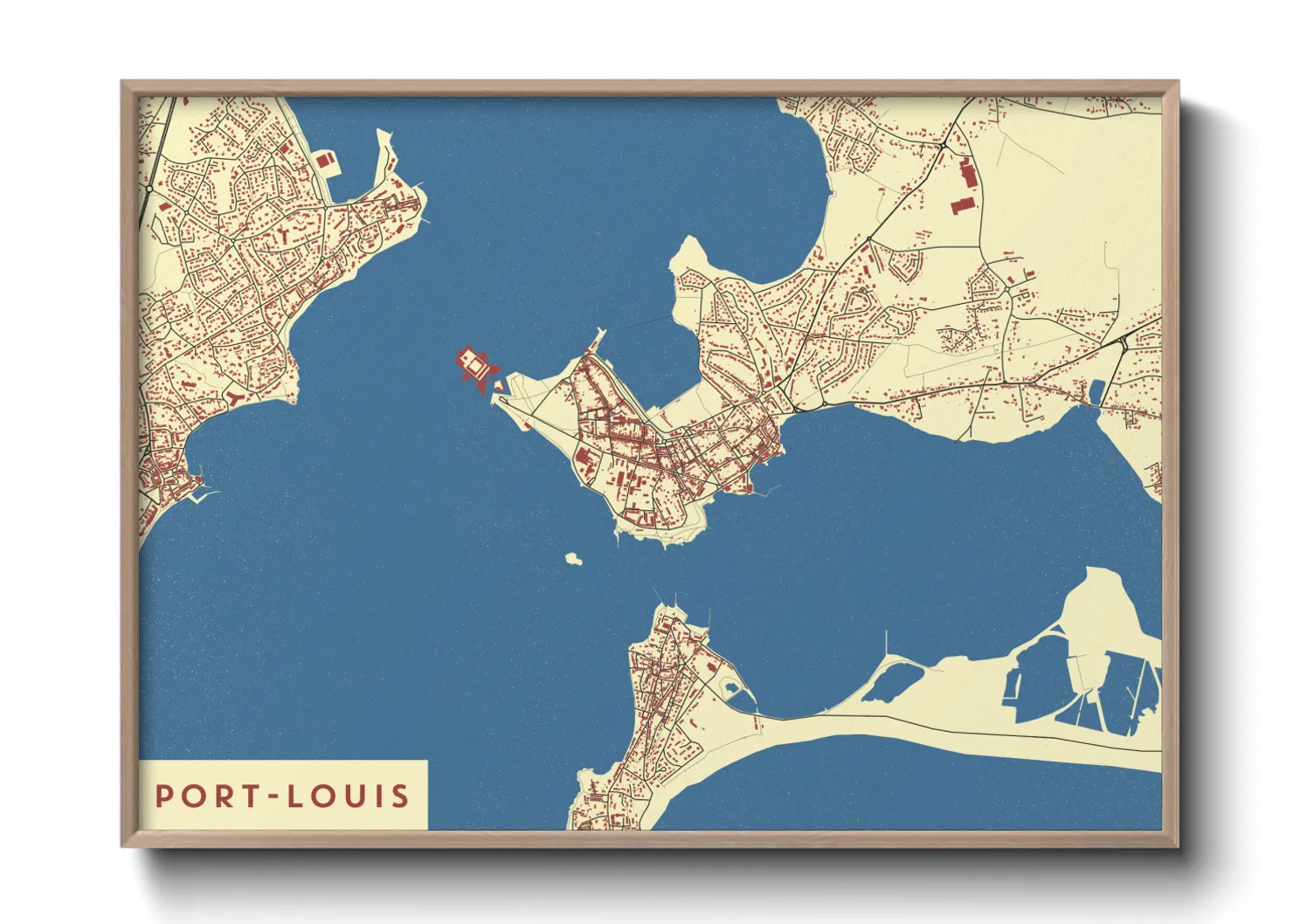 Une affiche de carte sur Port-Louis