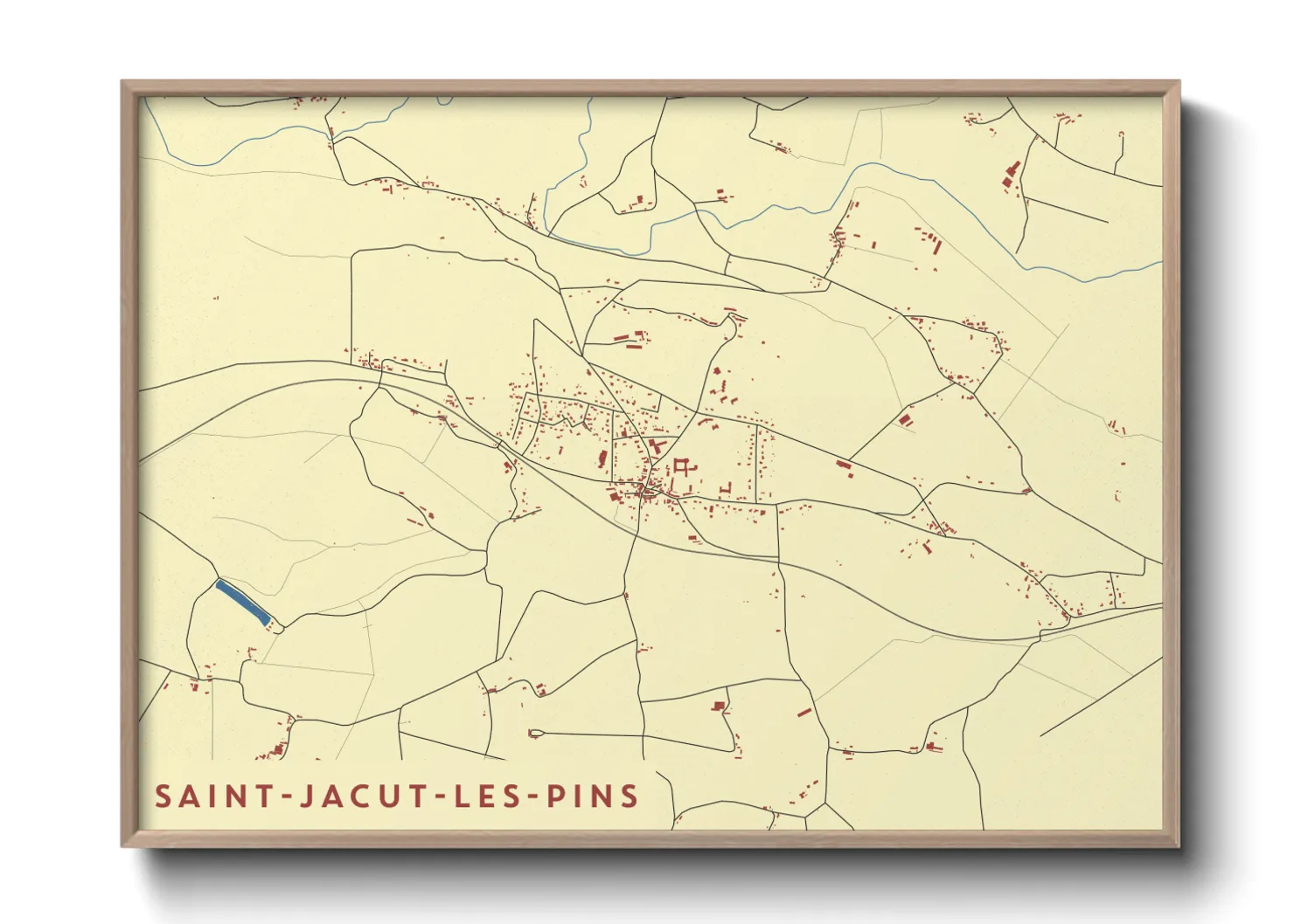 Une affiche de carte sur Saint-Jacut-les-Pins