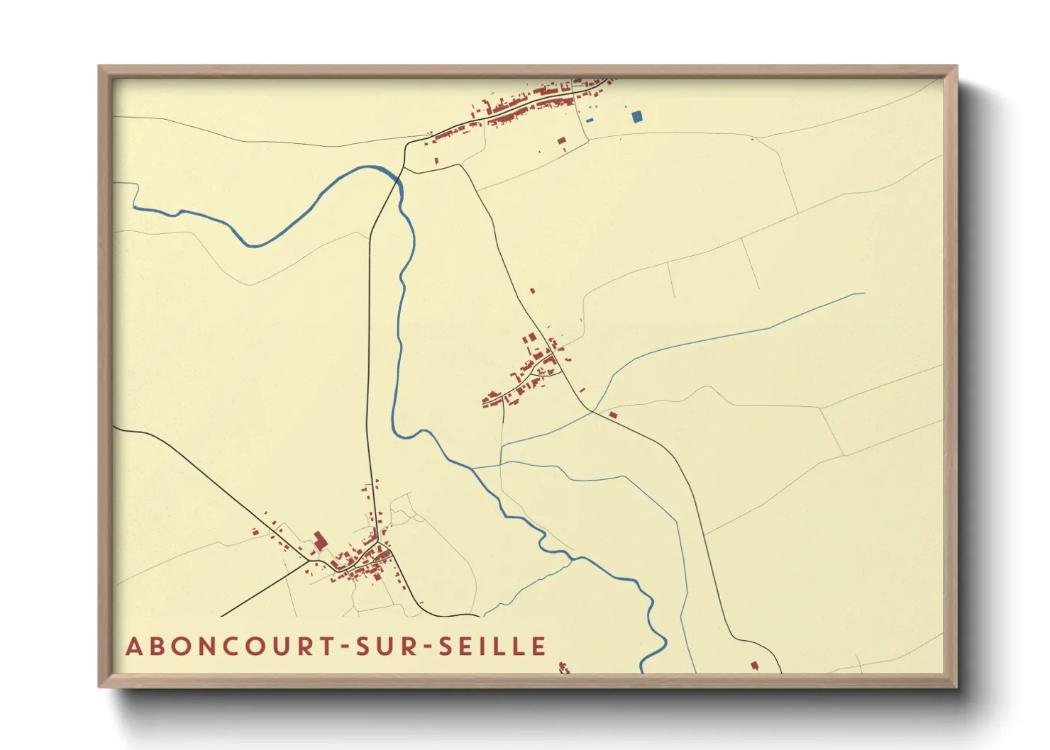 Une affiche de carte sur Aboncourt-sur-Seille