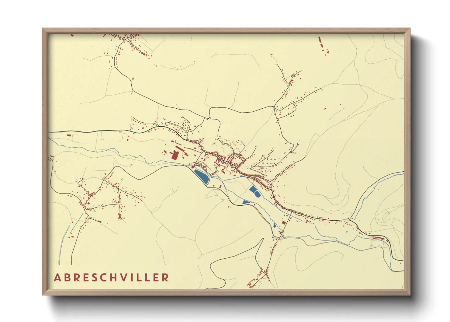 Une affiche de carte sur Abreschviller