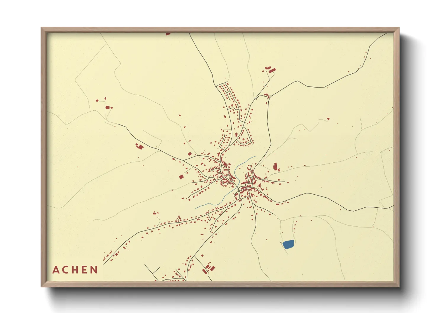 Une affiche de carte sur Achen