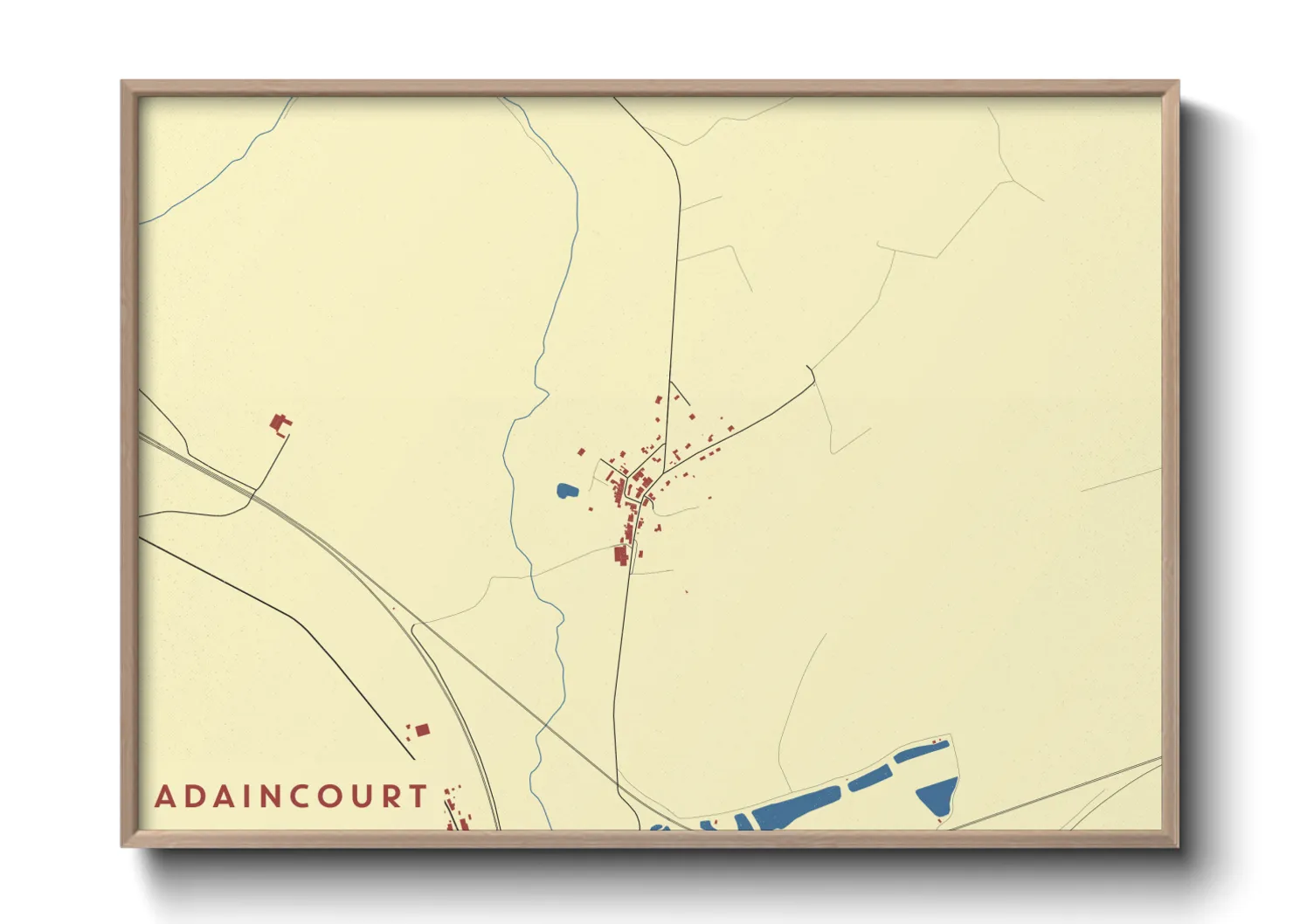 Une affiche de carte sur Adaincourt