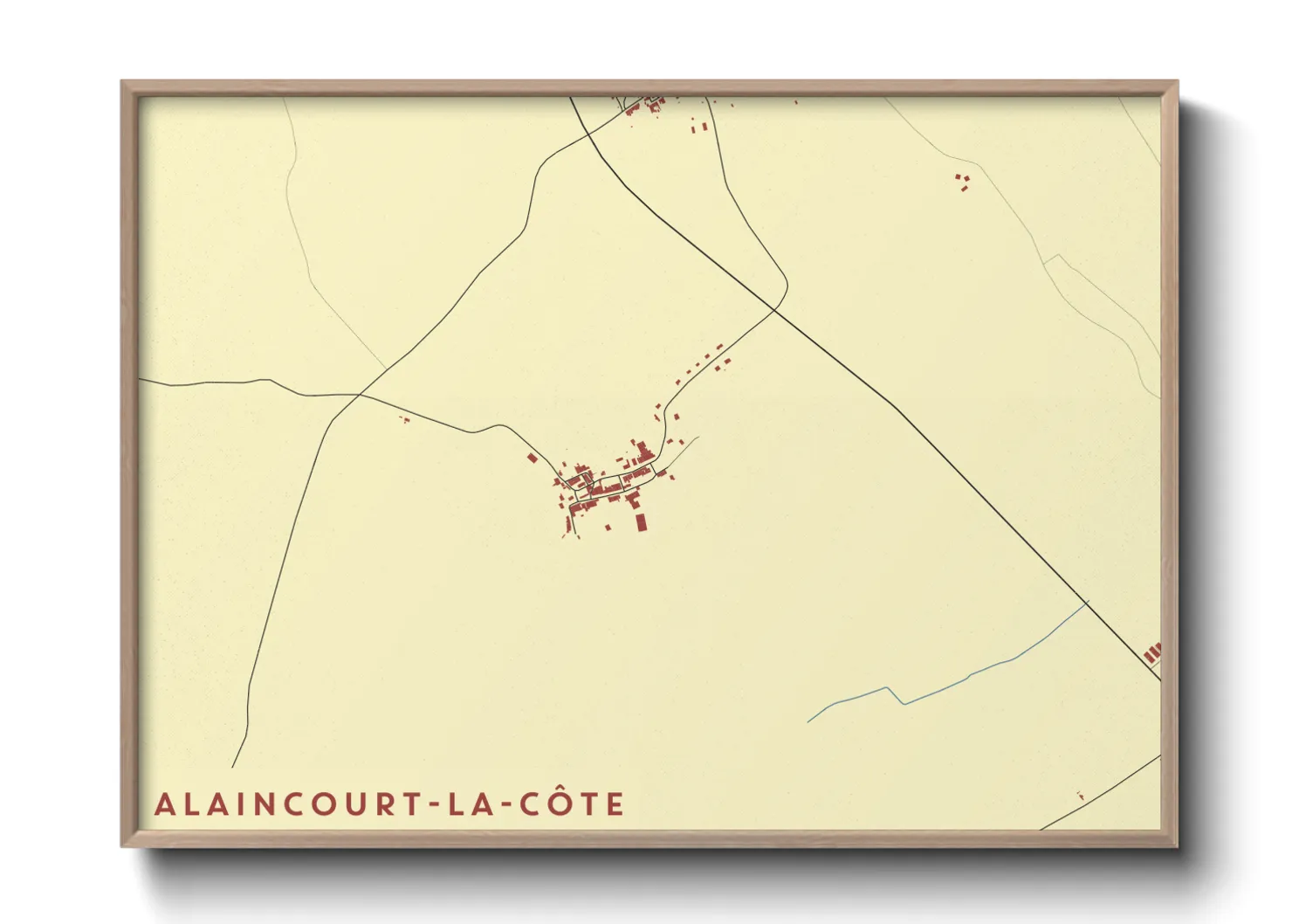 Une affiche de carte sur Alaincourt-la-Côte