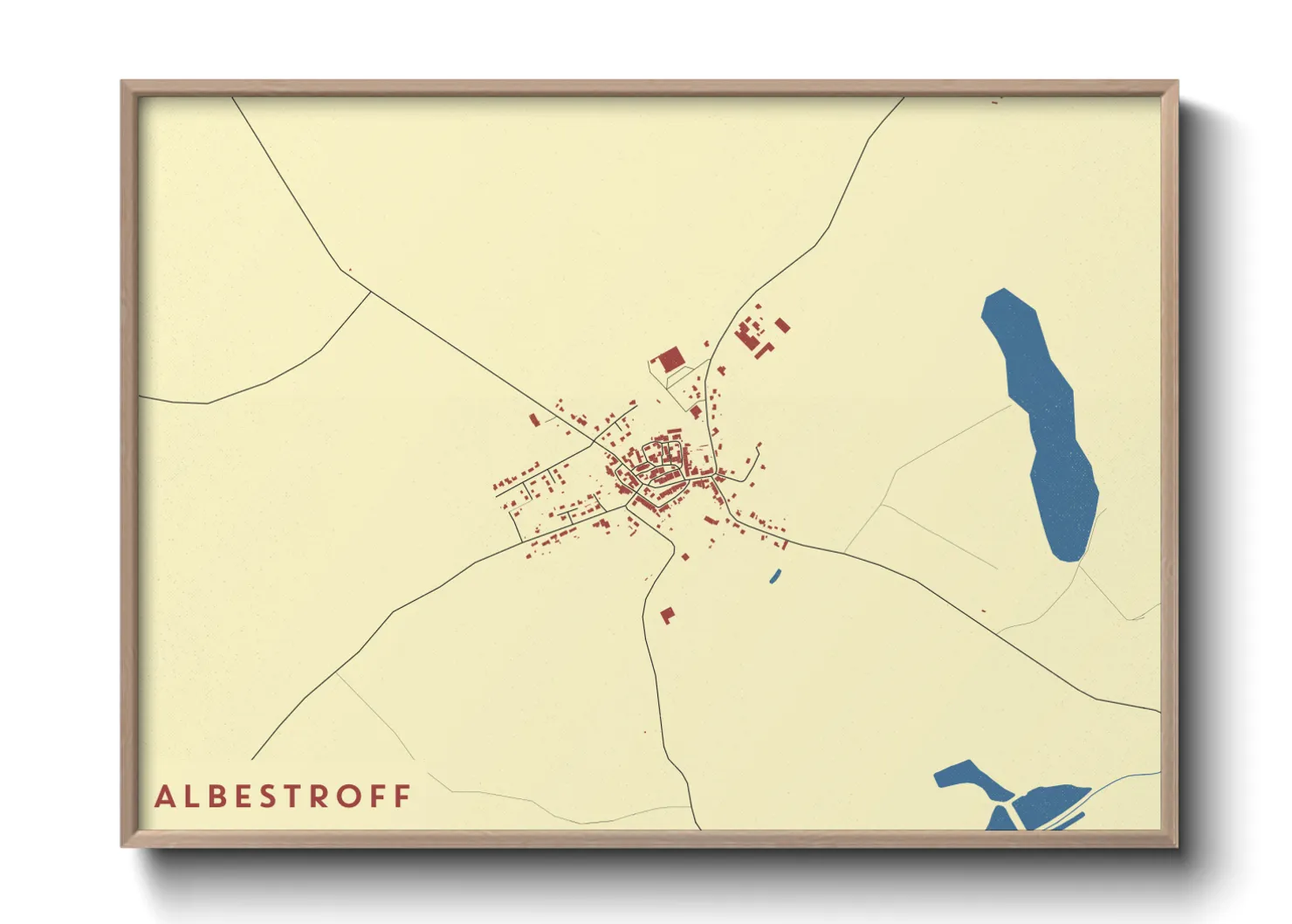 Une affiche de carte sur Albestroff