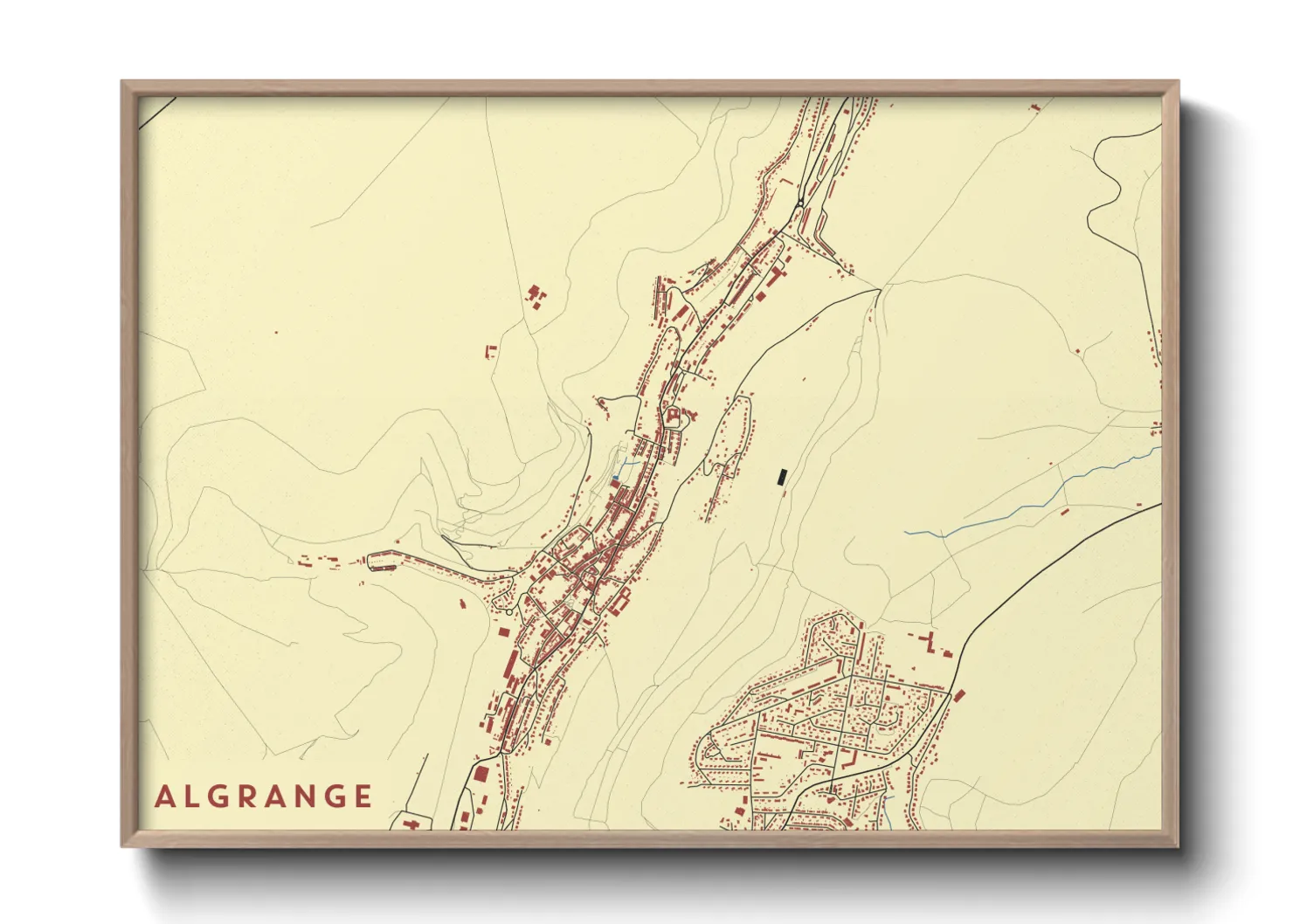 Une affiche de carte sur Algrange