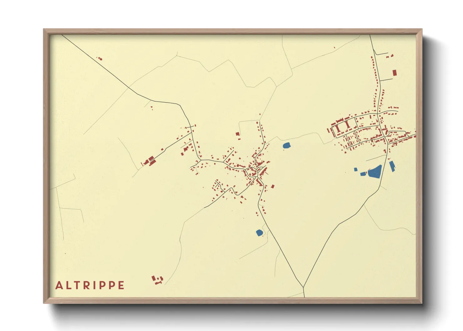 Une affiche de carte sur Altrippe