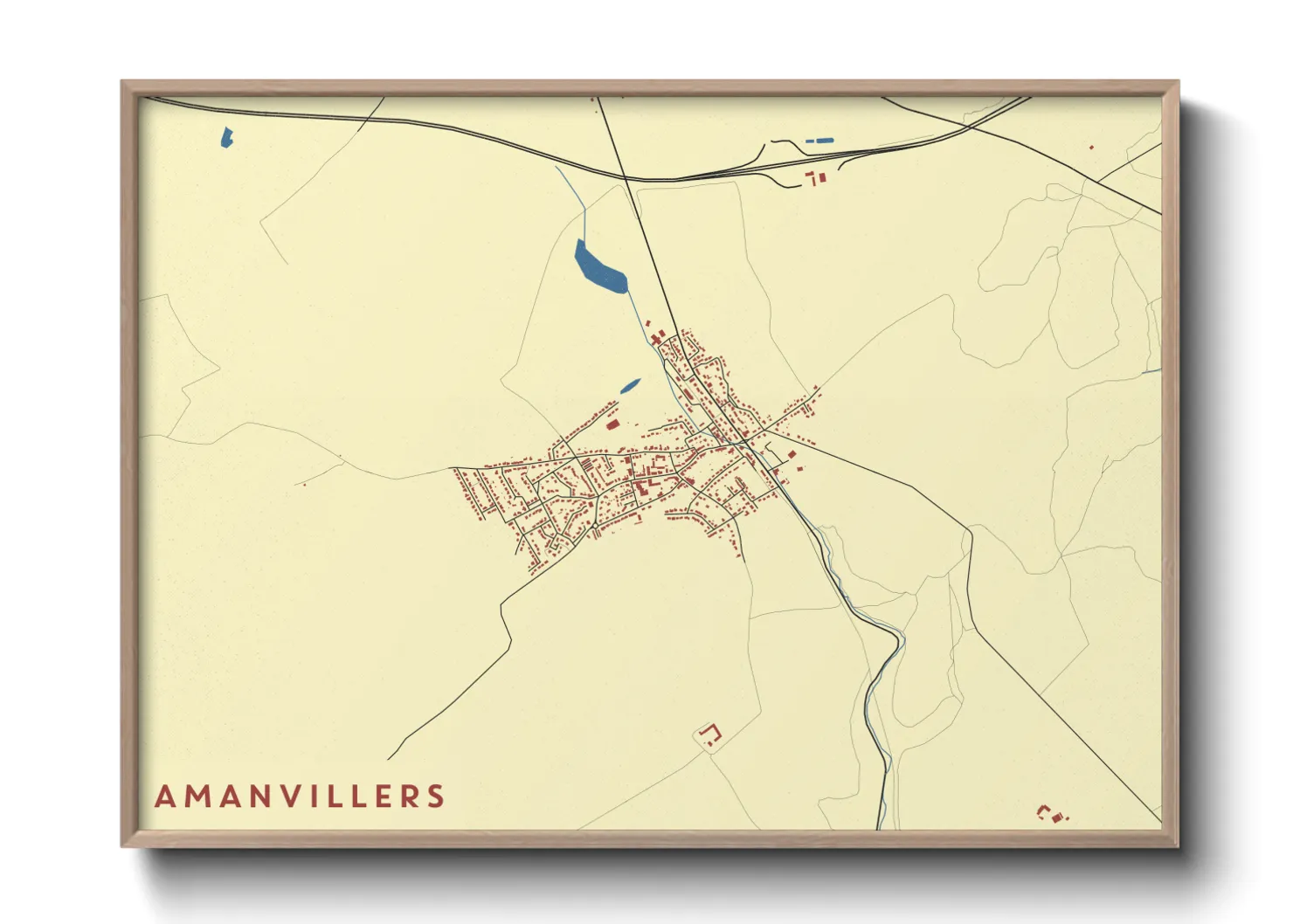 Une affiche de carte sur Amanvillers
