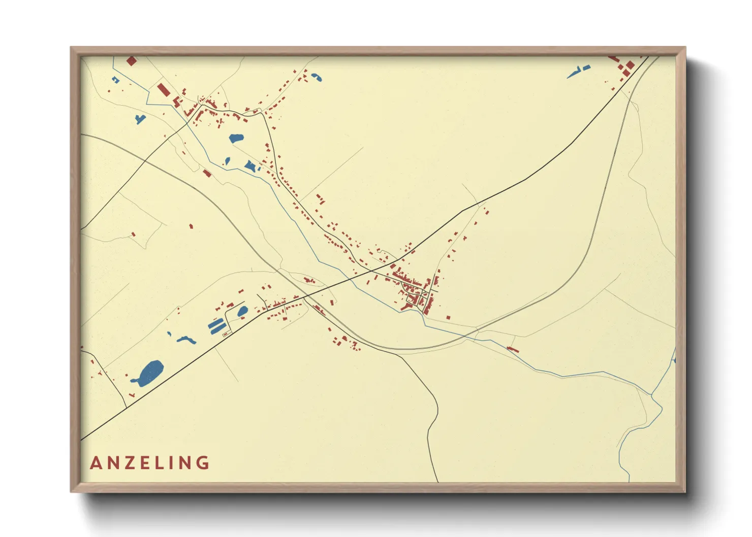 Une affiche de carte sur Anzeling