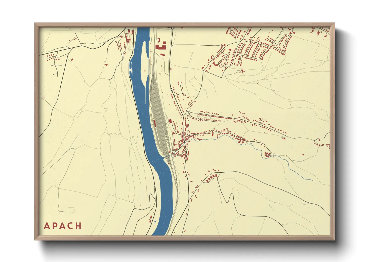 Une affiche de carte sur Apach