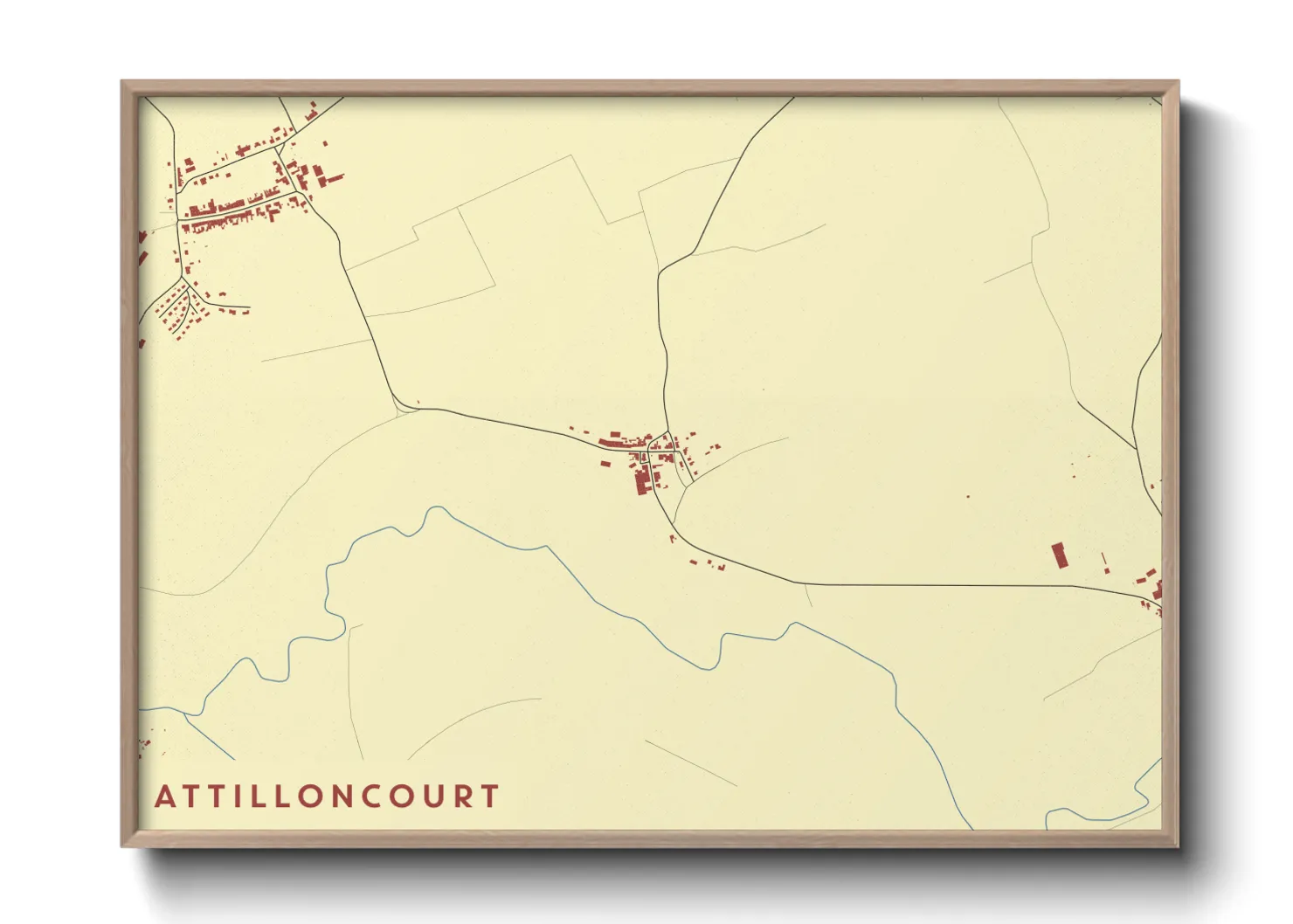 Une affiche de carte sur Attilloncourt